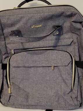 LOVEVOOK Gray Padded Laptop Backpack partitions solid universal compatible